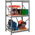 Tennsco Tennsco Bulk Storage Rack - 96"W x 24"D x 120"H - Starter - 3 Shelf Levels - Wood Deck - Medium Gray BU-9624120PS-MGY